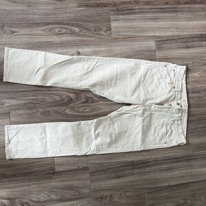 Cream Straight-Leg Jeans by AE